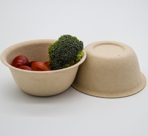Eco-Friendly Disposable Microwavable Bamboo Extra Strong Fibre Bowl 500ml / 17oz - 20 Bowls